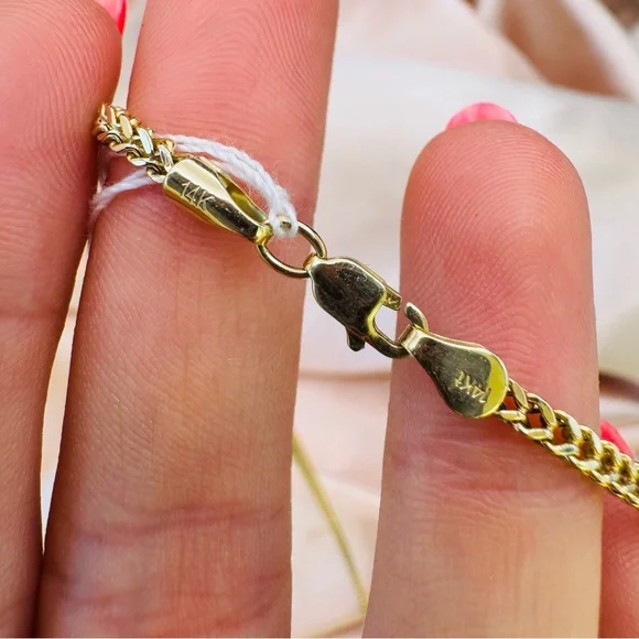 14k Solid Gold Franco Chain - Picture 4 of 4